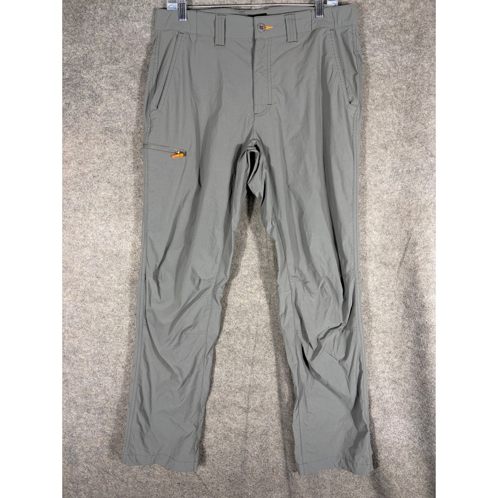 Orvis Jackson Quick-Dry Pants Mens M 32 Gray Nylon Spandex Hiking Outdoor Travel